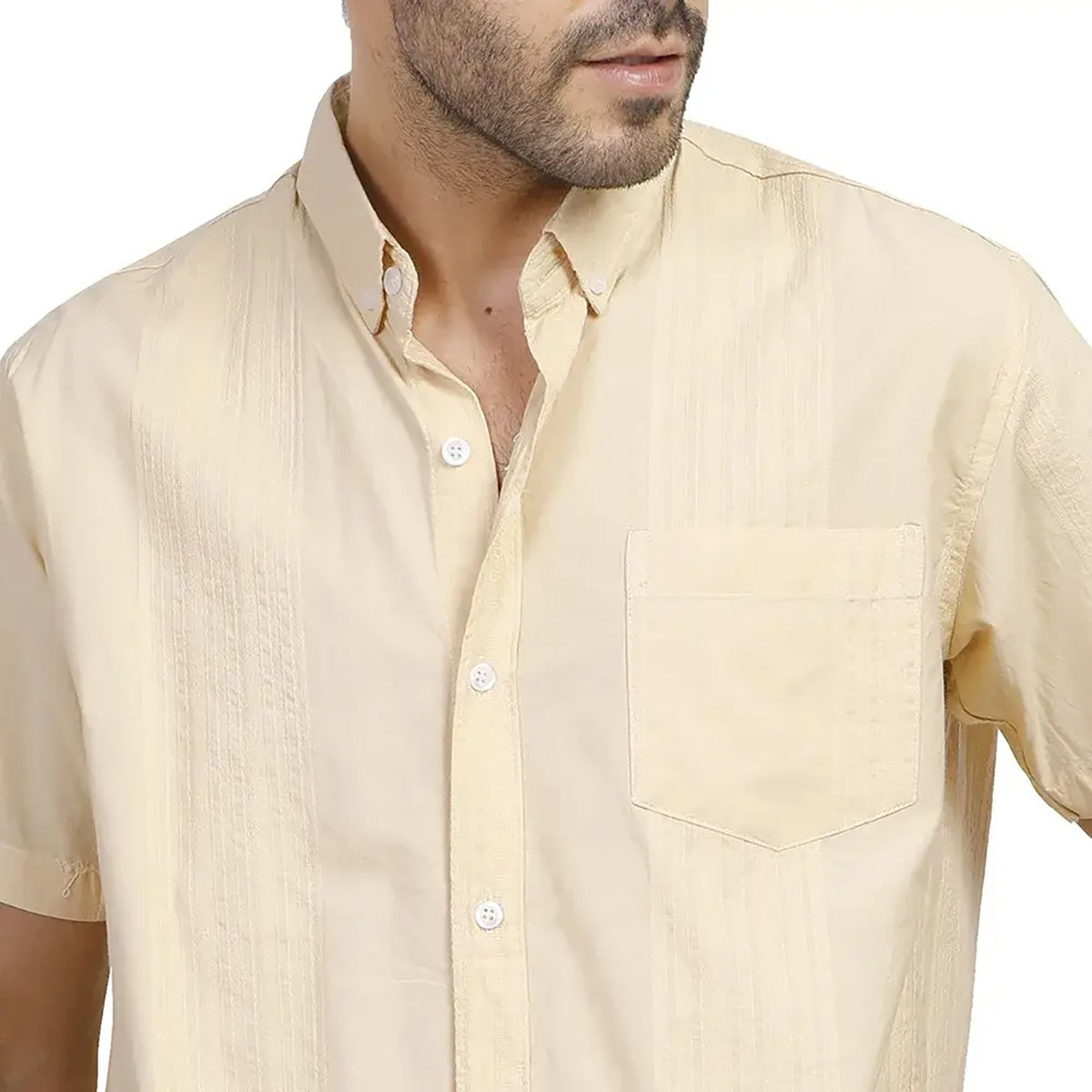 Coup – Chest Pocket Regular Fit Shirt with Short Sleeves
