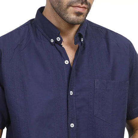 Coup – Chest Pocket Regular Fit Shirt with Short Sleeves