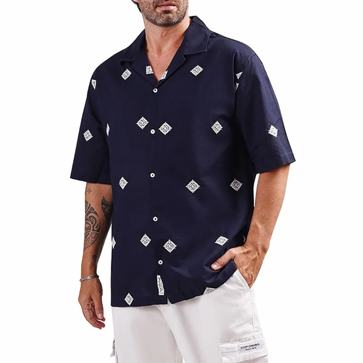 Coup – Folded Linen Shirt with Short Sleeve