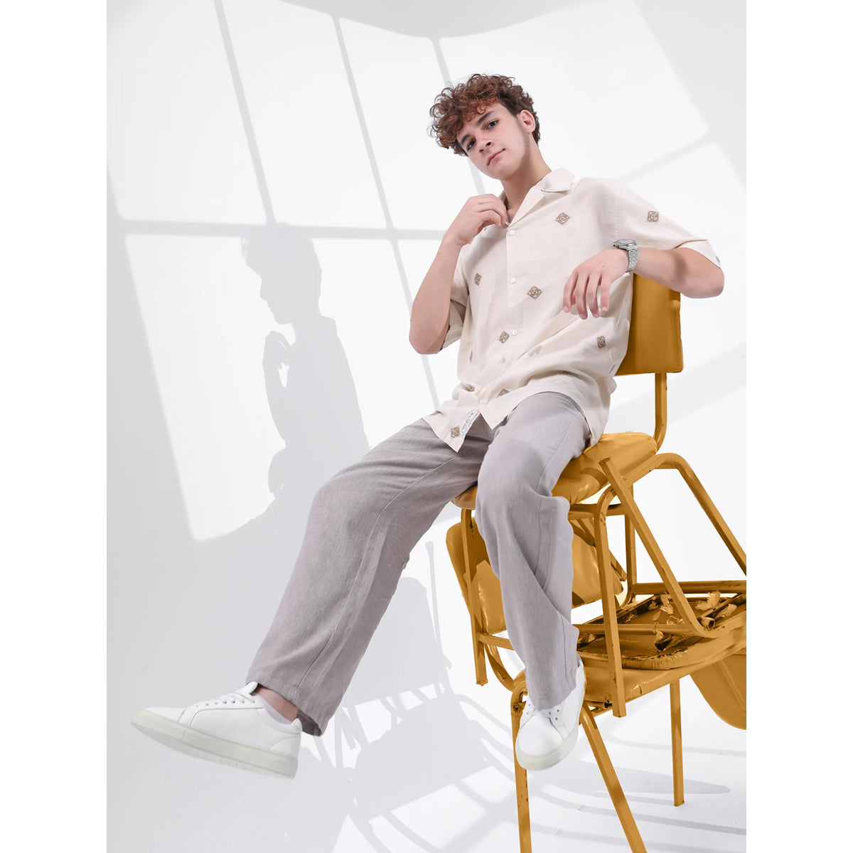 Coup – Folded Linen Shirt with Short Sleeve
