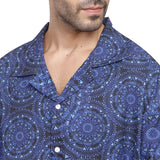 Coup – Blue Full Covered Shirt with Short Sleeve