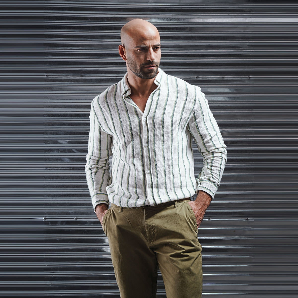 Coup – Men’s Regular Linen Shirt With Long Sleeve