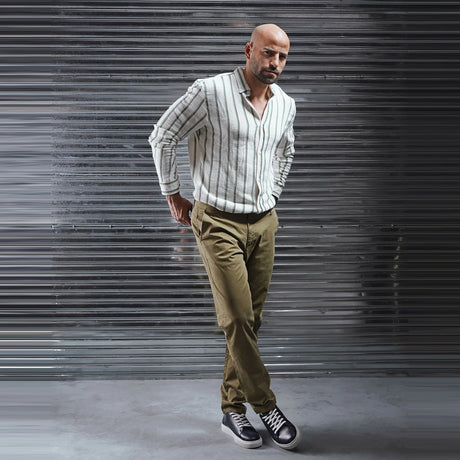 Coup – Men’s Regular Linen Shirt With Long Sleeve