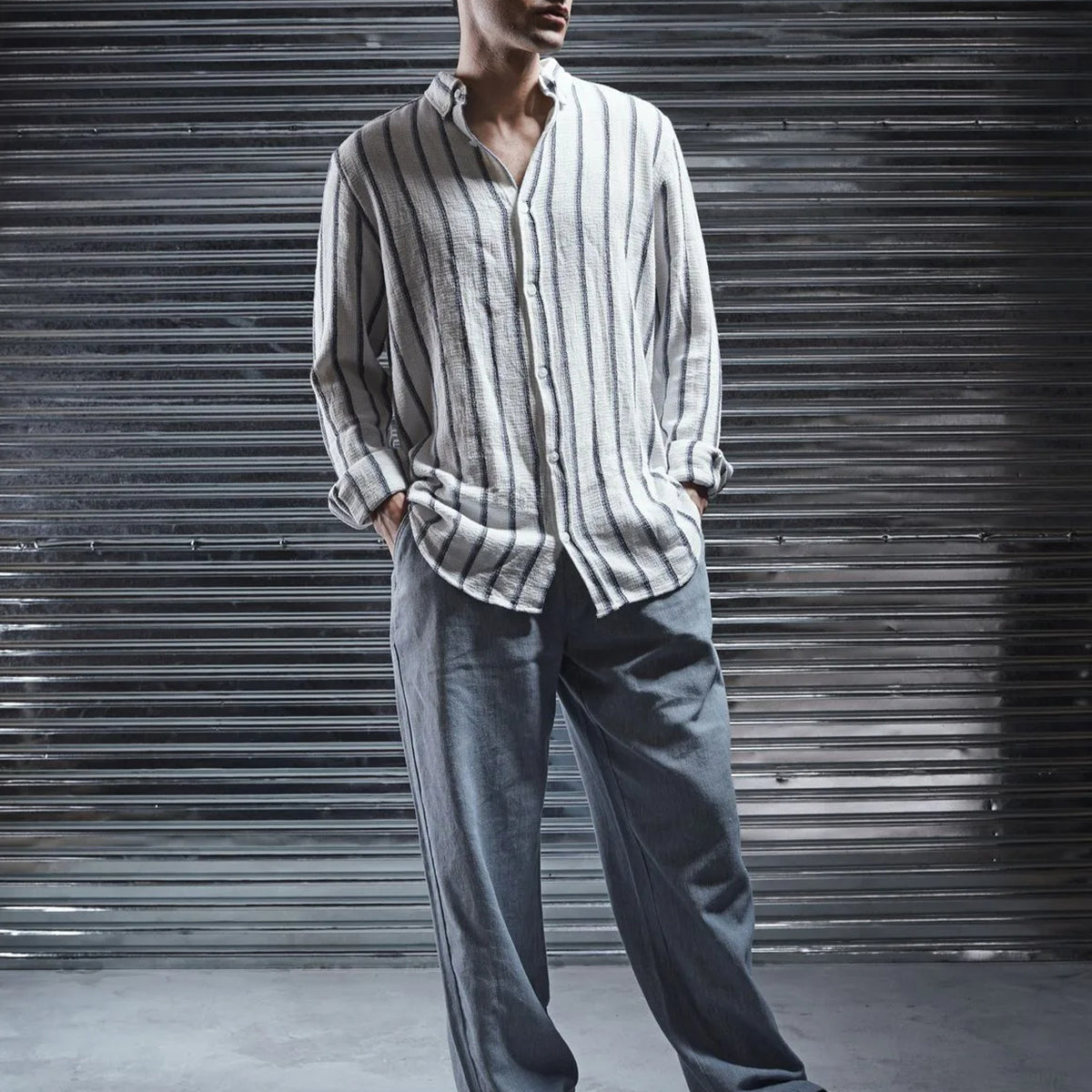 Coup – Men’s Regular Linen Shirt With Long Sleeve