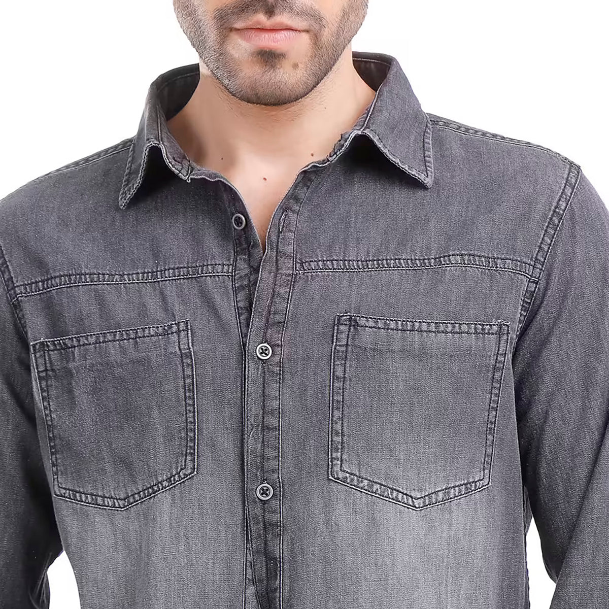 Coup – Denim Shirt With Long Sleeves