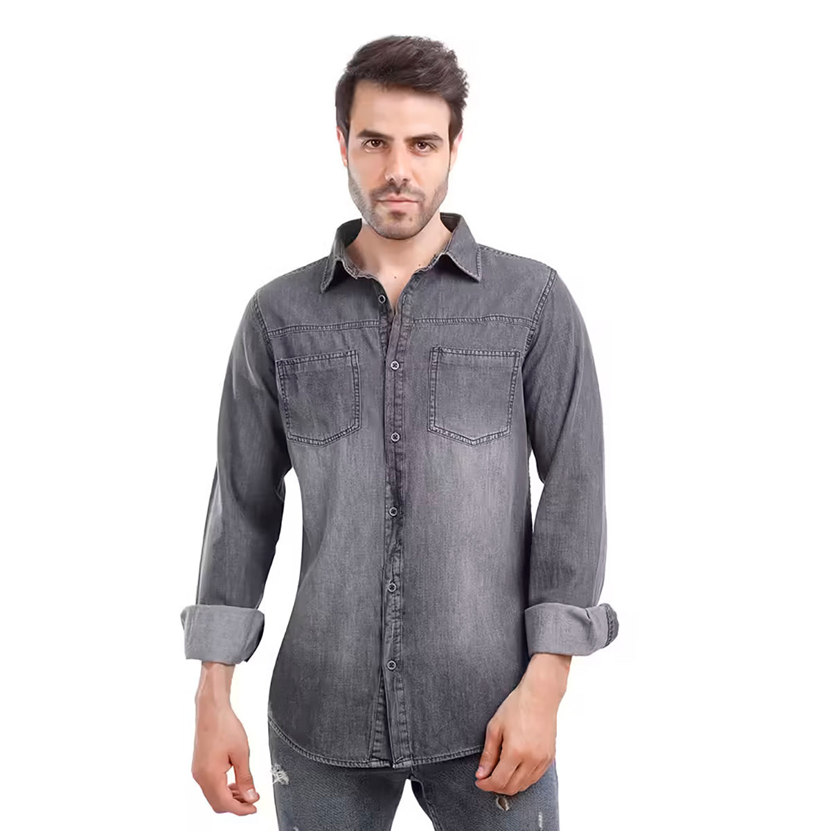 Coup – Denim Shirt With Long Sleeves