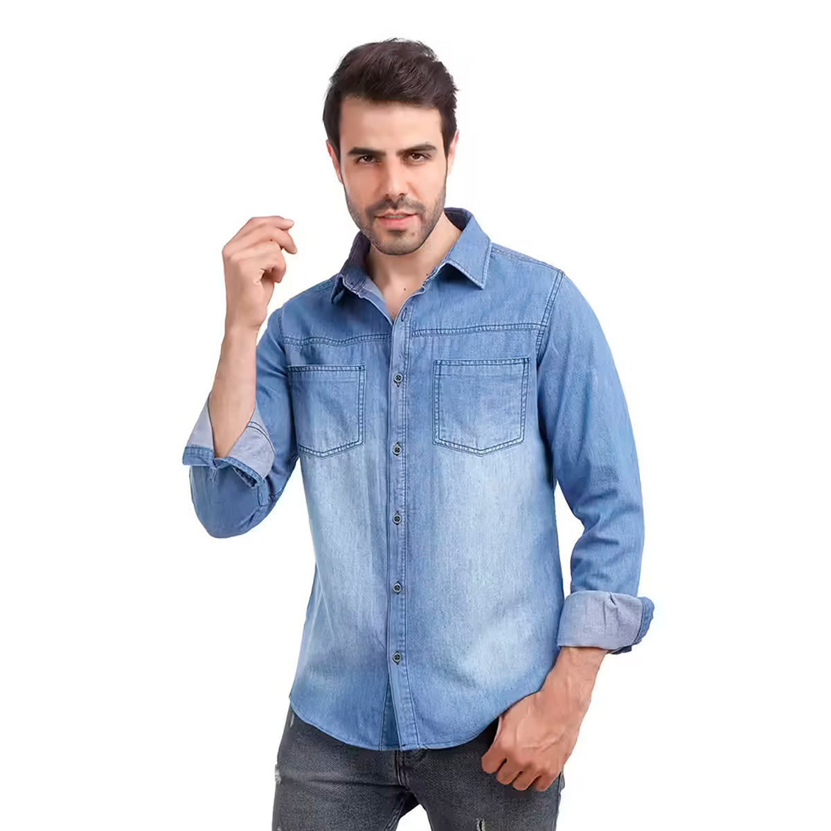 Coup – Denim Shirt With Long Sleeves