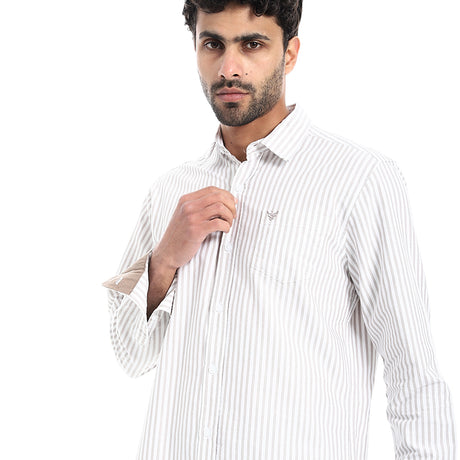 Coup – Men’s Striped Cotton Modern Regular Fit Shirt