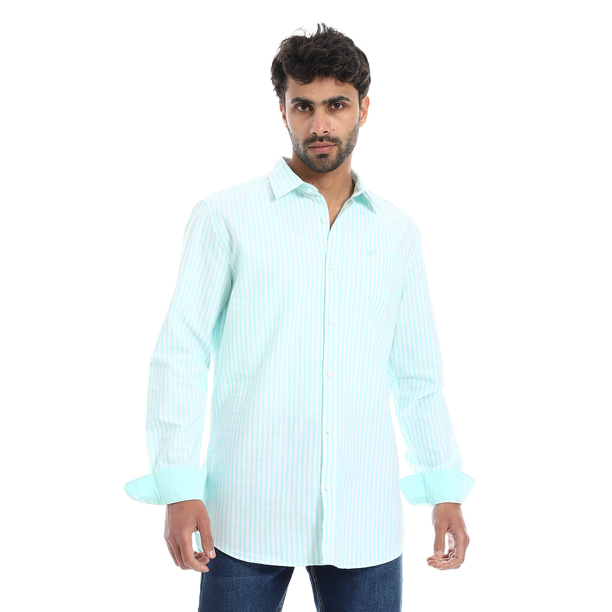 Coup – Men’s Striped Cotton Modern Regular Fit Shirt