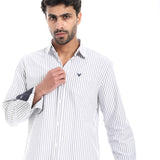 Coup – Men’s Striped Cotton Modern Regular Fit Shirt