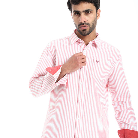 Coup – Men’s Striped Cotton Modern Regular Fit Shirt