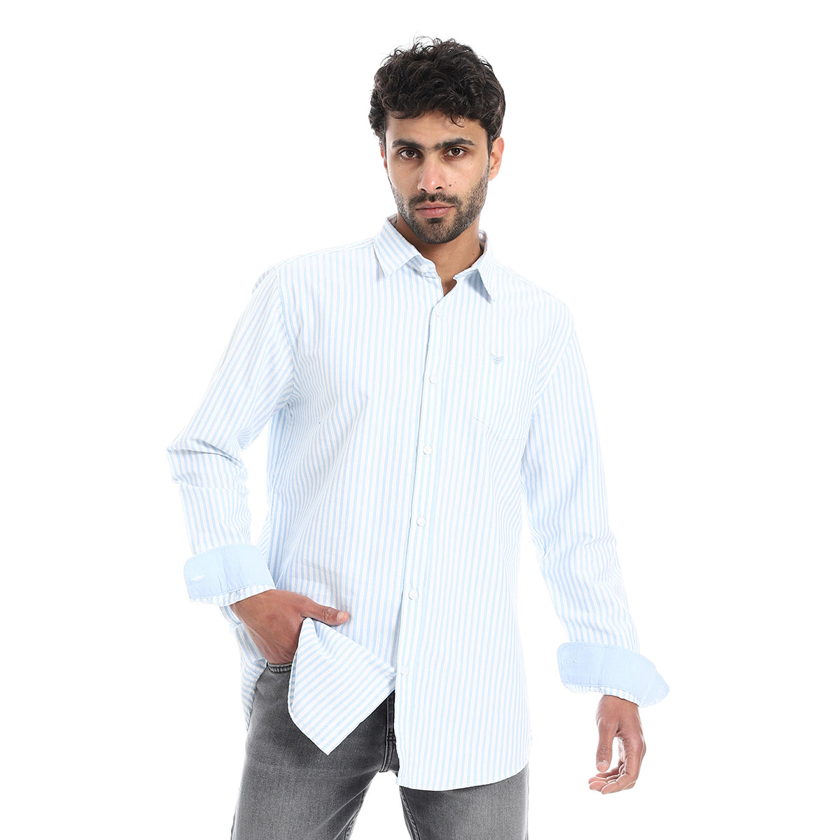 Coup – Men’s Striped Cotton Modern Regular Fit Shirt