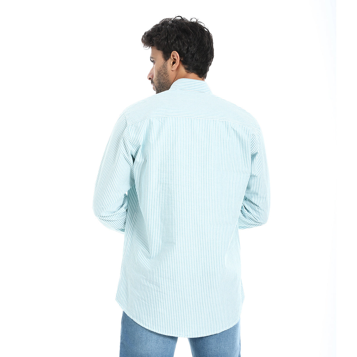 Coup – Pinstripe Regular Fit Shirt – Button Collar