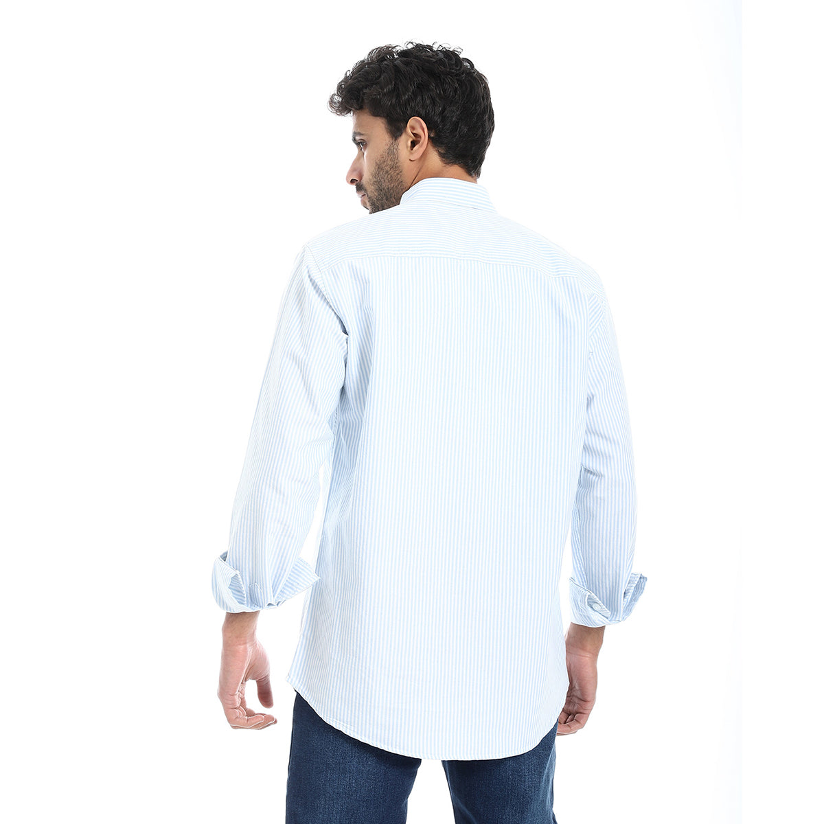 Coup – Pinstripe Regular Fit Shirt – Button Collar