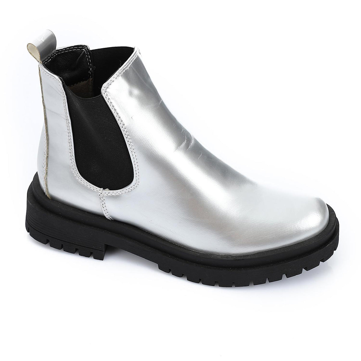 XO - Leather Ankle Boot 1209 Silver