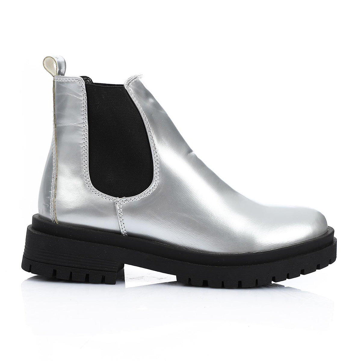 XO - Leather Ankle Boot 1209 Silver