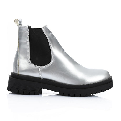 XO - Leather Ankle Boot 1209 Silver