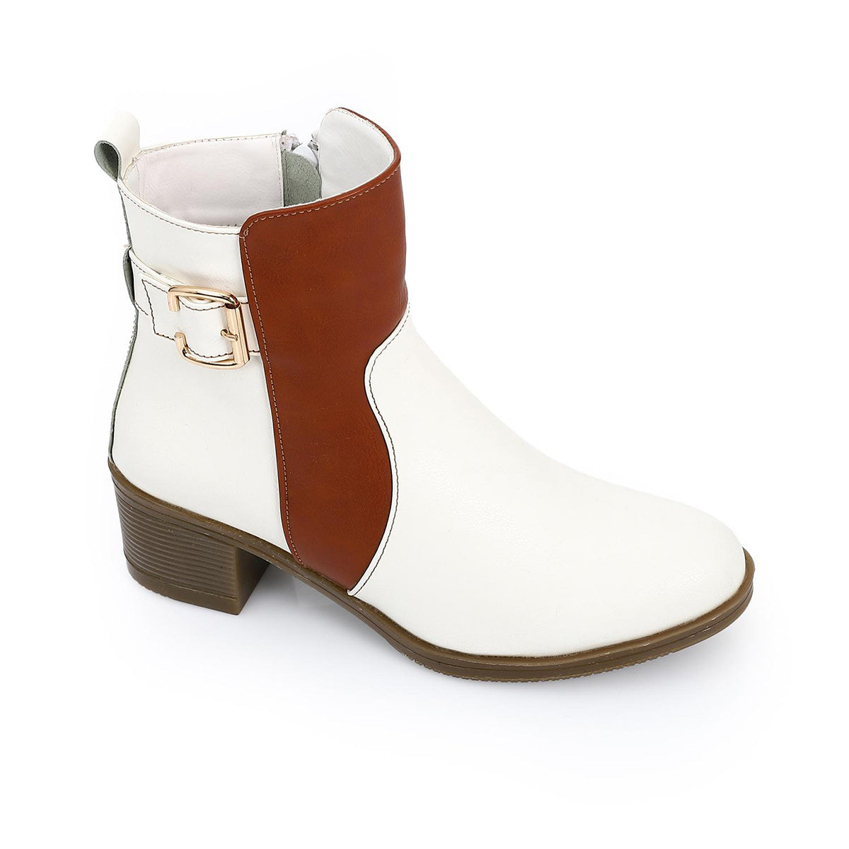XO - Leather Ankle Boot - White