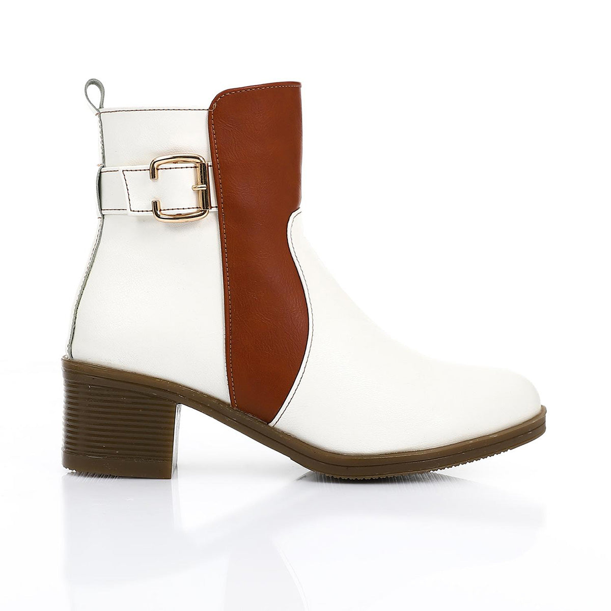 XO - Leather Ankle Boot - White