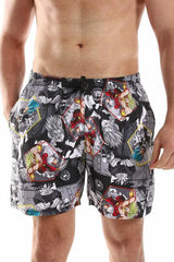 White Rabbit - Polyester Elastic Waist Summer Swim Short  For Men