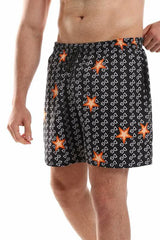White Rabbit - Polyester Elastic Waist Summer Swim Short  For Men