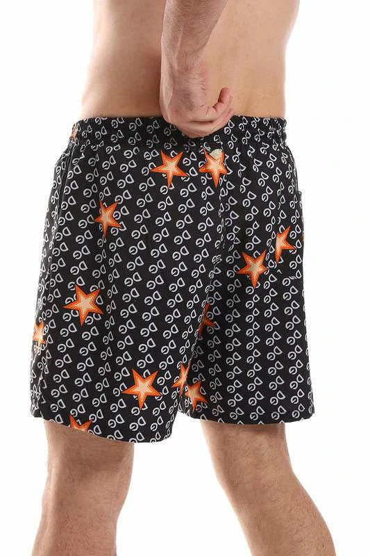 White Rabbit - Polyester Elastic Waist Summer Swim Short  For Men