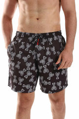White Rabbit - Teddy Bear Patterned Swim Short  For Men