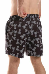 White Rabbit - Teddy Bear Patterned Swim Short  For Men