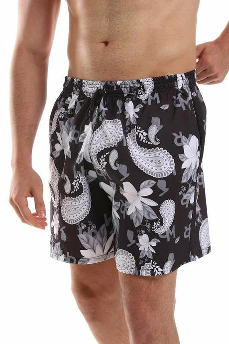 White Rabbit - Elastic Waist Polyester Summer Swim Short For Men
