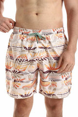 White Rabbit - Side Pockets Self Patterned Board Shorts  For Men