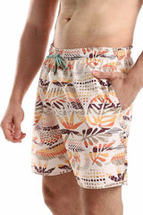 White Rabbit - Side Pockets Self Patterned Board Shorts  For Men