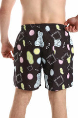 White Rabbit - Side Pockets Crabs Patterned Board Shorts  For Men
