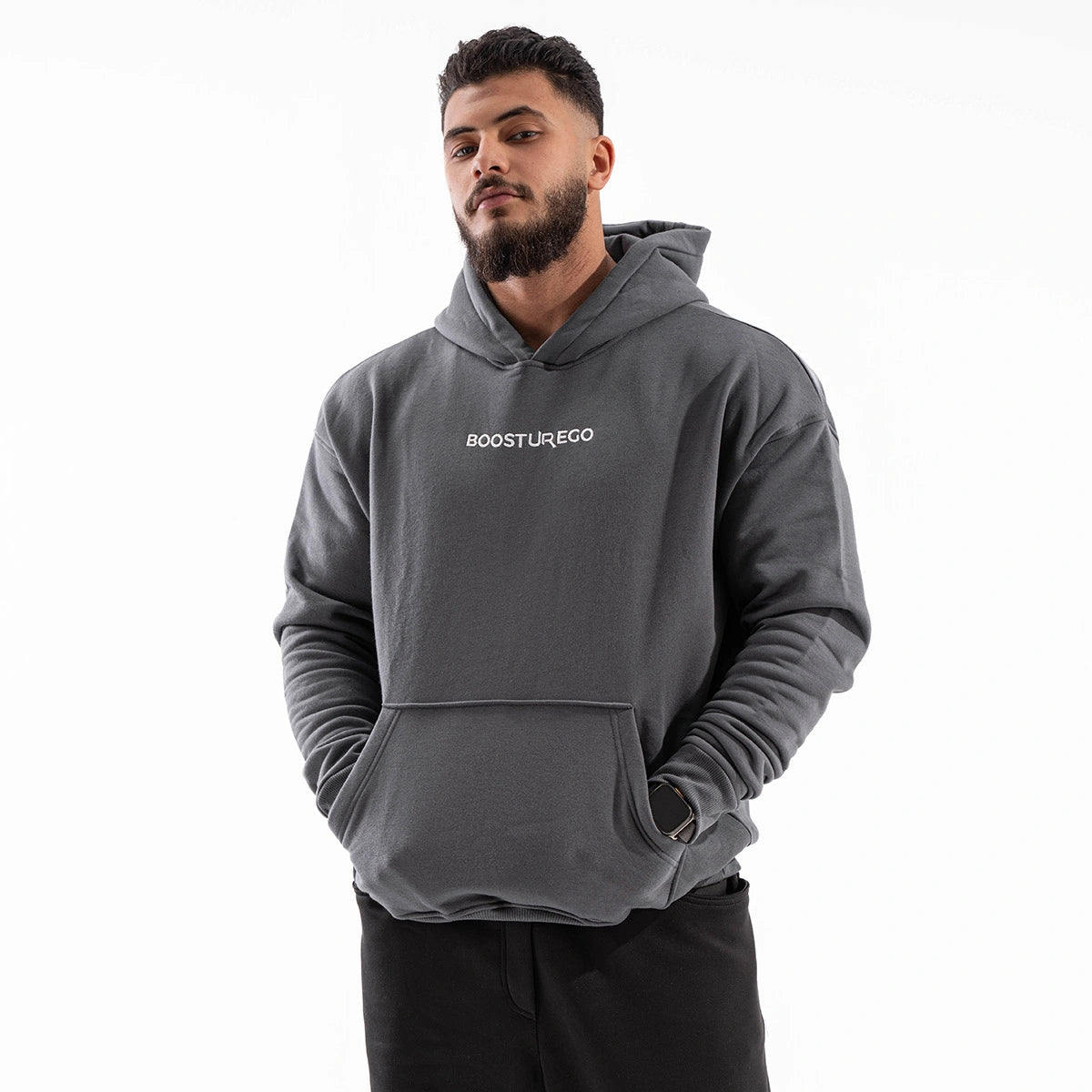 Taur - milton cotton oversized sweatshirt paded with hoodie