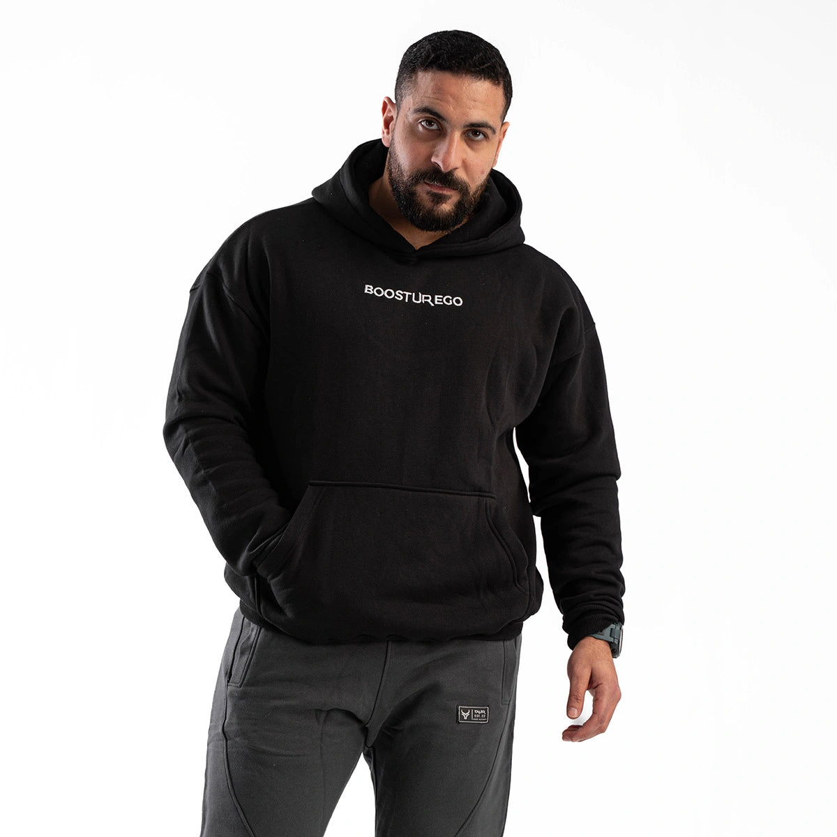 Taur - milton cotton oversized sweatshirt paded with hoodie
