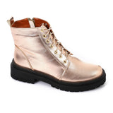 XO - Leather Ankle Boot - Silver