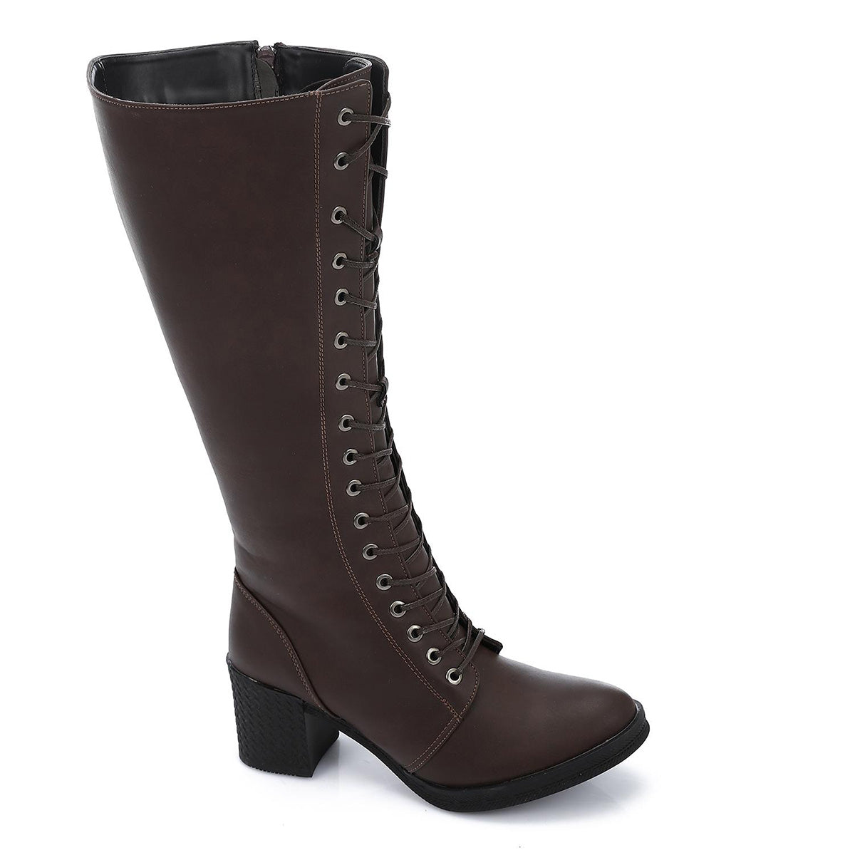 XO - Leather Boot - Black 7CM