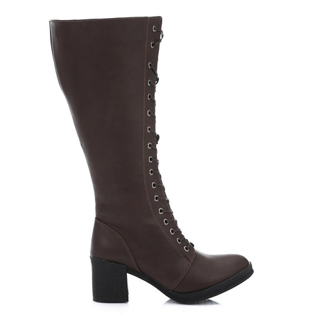 XO - Leather Boot - Black 7CM