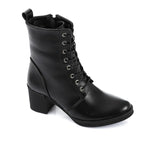 XO - Leather Ankle Boot -Black