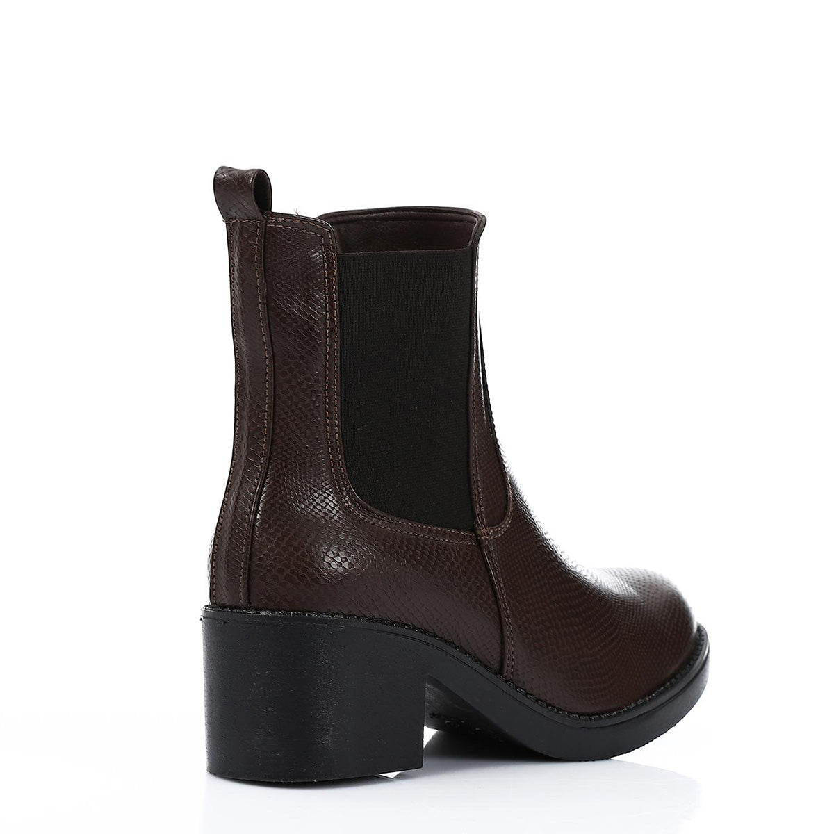 XO - Leather Ankle Boot -   Brown