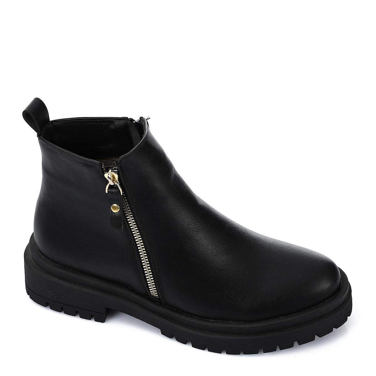 XO - Leather Ankle Boot 1433-Black