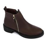 XO - Leather Ankle Boot 1433-Brown