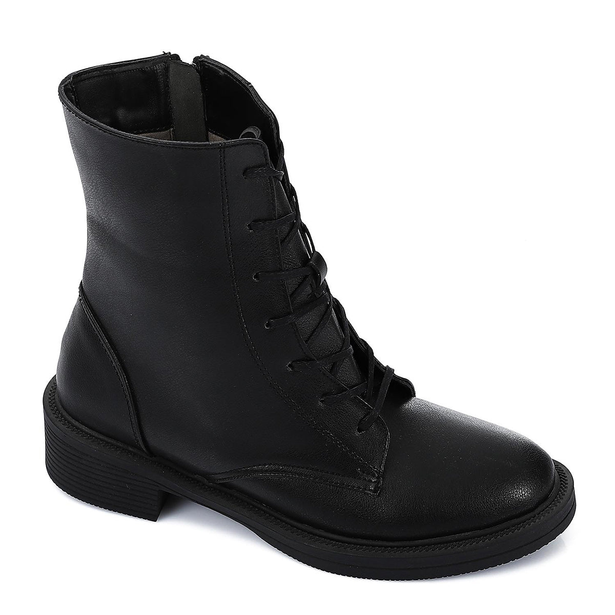 XO - Leather Ankle Boot -  Black