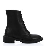 XO - Leather Ankle Boot -  Black