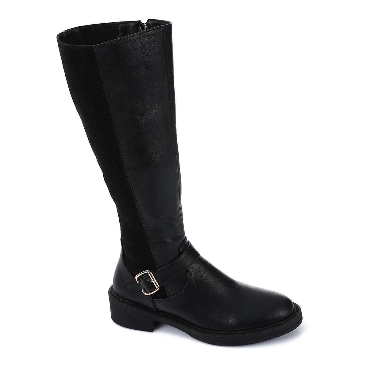 XO - Leather Suede Boot - Black
