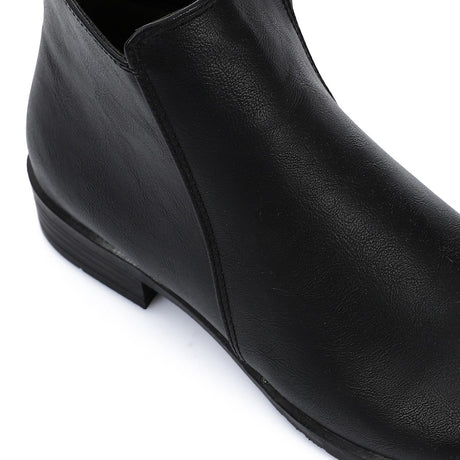 XO - Leather Ankle Boot 1439-Black