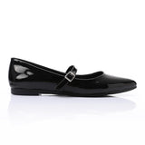 XO - Women Solid Color Pointed Toe Fashionable Vintage Sweet Flat Shoes 1462