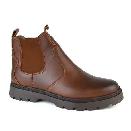 Leazus - Leather Chunky Boot - 4001 HAVAN