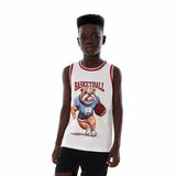 Anja - White Basketball T-shirt 0016-For boys