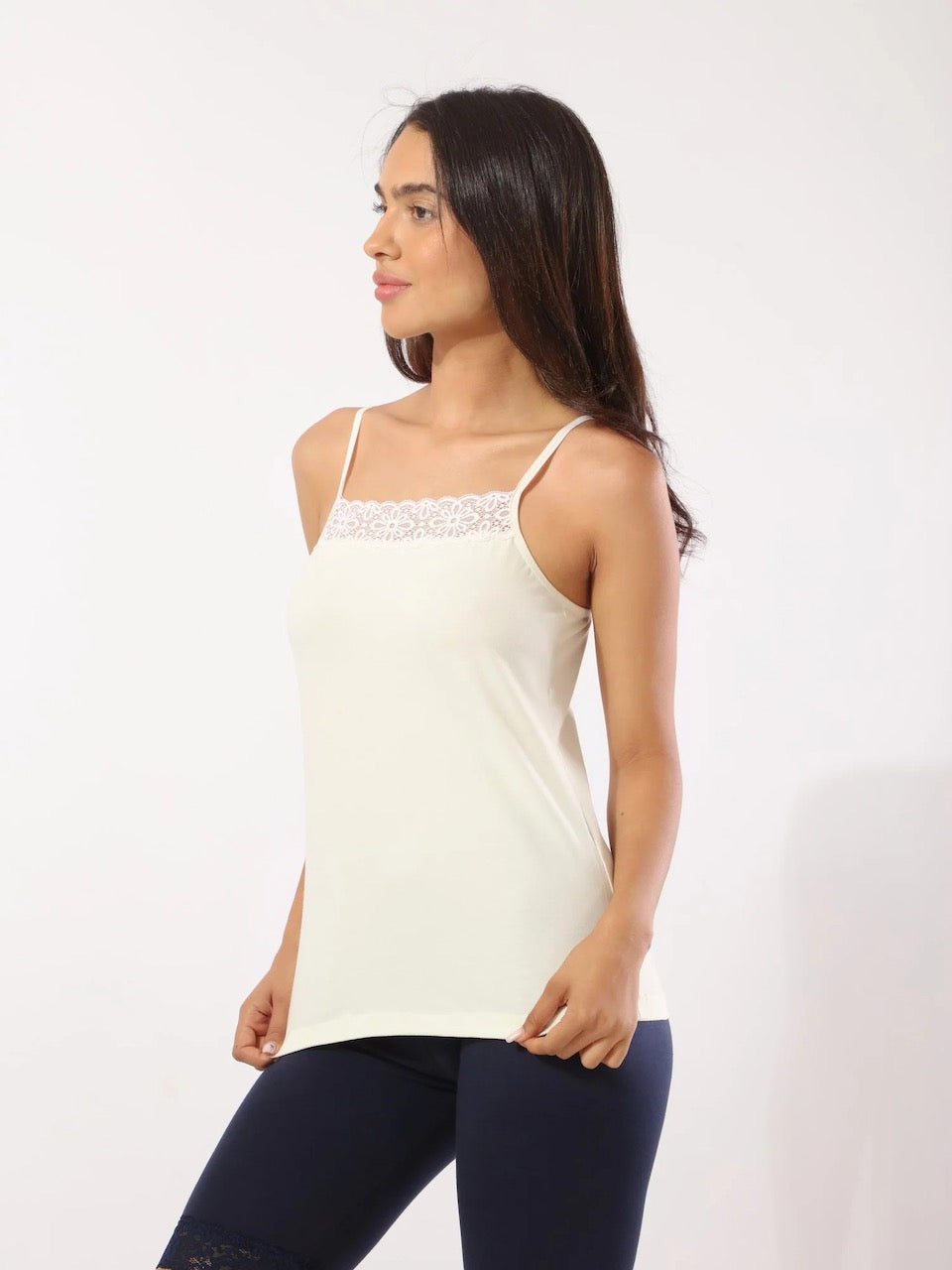 Eve Chantelle Thin Lace Tank Top