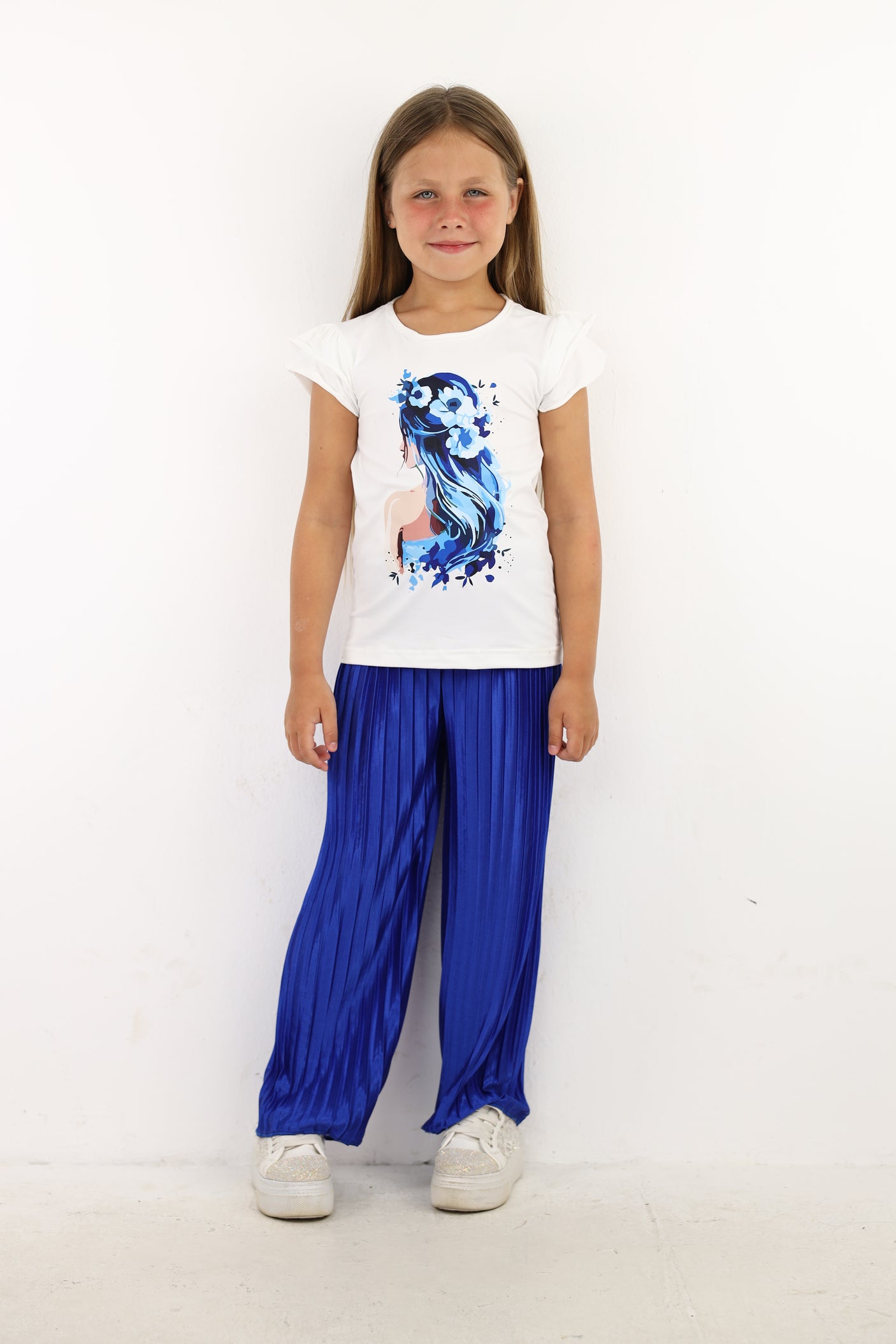 Minime - Pleated Wide leg Satin pants